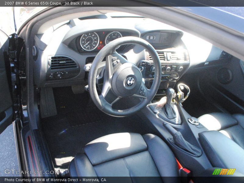 Jet Black / Black 2007 BMW 6 Series 650i Coupe
