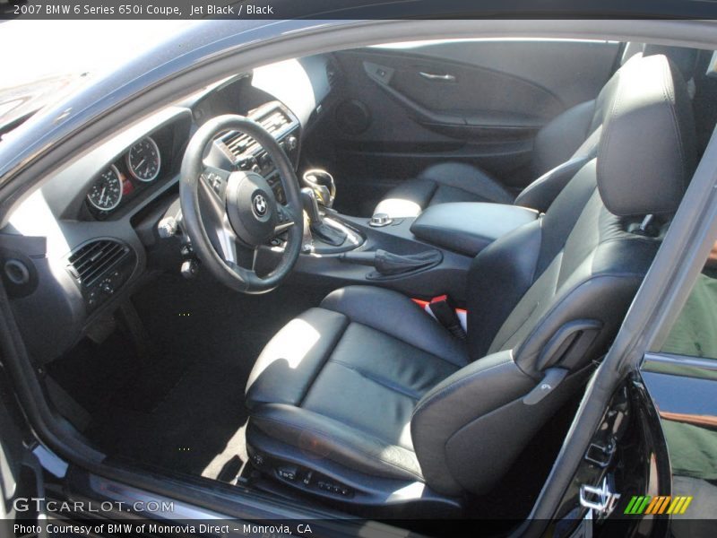 Jet Black / Black 2007 BMW 6 Series 650i Coupe