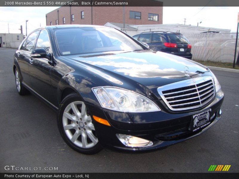 Black / Cashmere/Savanna 2008 Mercedes-Benz S 550 4Matic Sedan