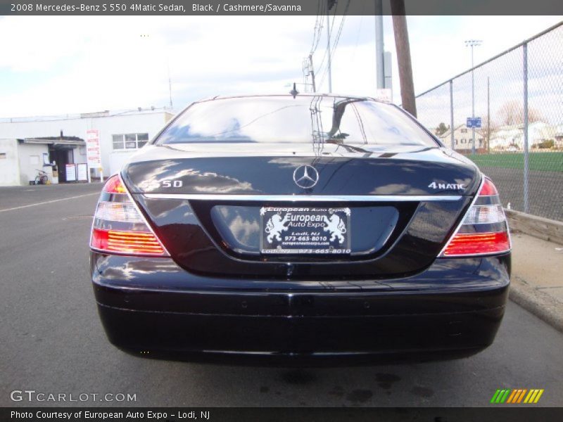 Black / Cashmere/Savanna 2008 Mercedes-Benz S 550 4Matic Sedan