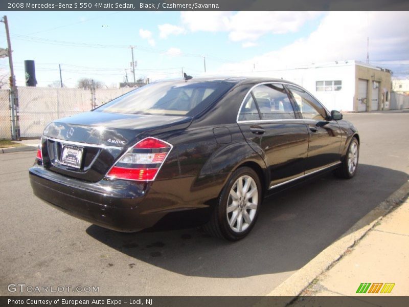Black / Cashmere/Savanna 2008 Mercedes-Benz S 550 4Matic Sedan