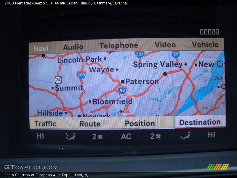 Black / Cashmere/Savanna 2008 Mercedes-Benz S 550 4Matic Sedan