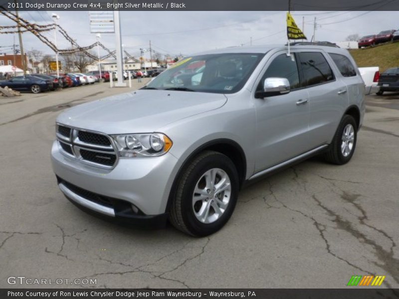 Bright Silver Metallic / Black 2011 Dodge Durango Crew 4x4