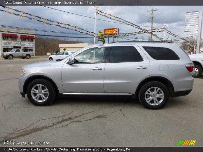 Bright Silver Metallic / Black 2011 Dodge Durango Crew 4x4