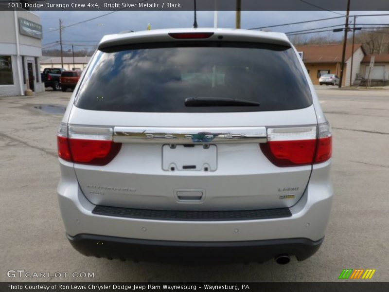 Bright Silver Metallic / Black 2011 Dodge Durango Crew 4x4