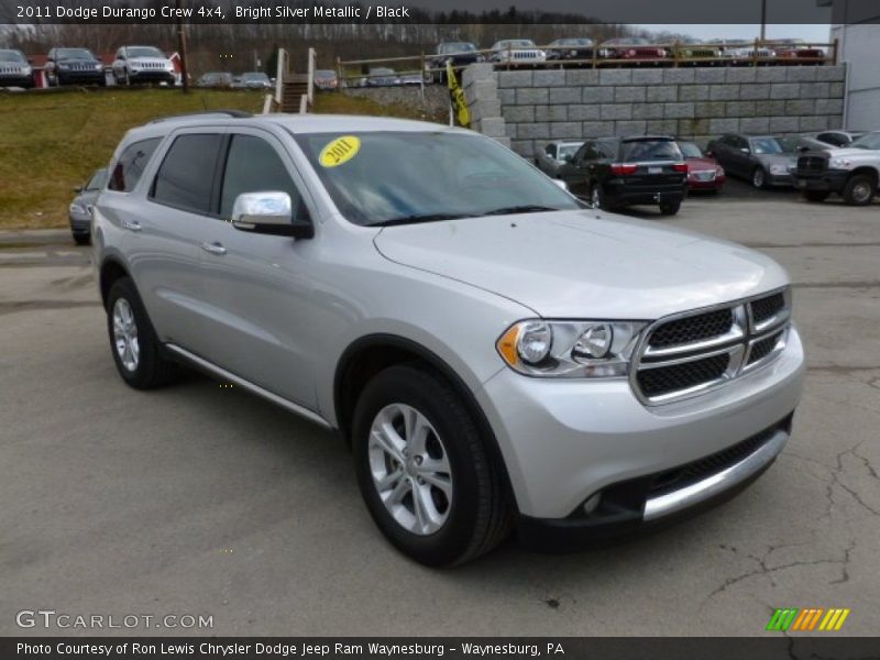 Bright Silver Metallic / Black 2011 Dodge Durango Crew 4x4