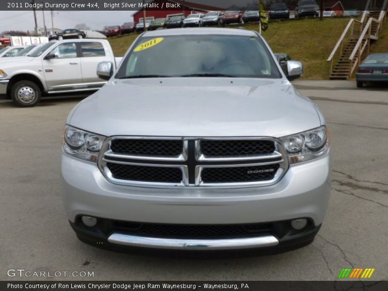 Bright Silver Metallic / Black 2011 Dodge Durango Crew 4x4