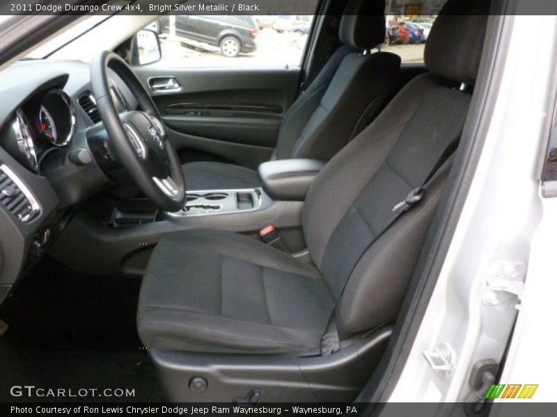 Bright Silver Metallic / Black 2011 Dodge Durango Crew 4x4