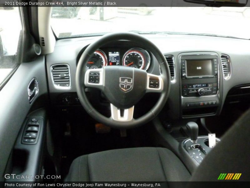 Bright Silver Metallic / Black 2011 Dodge Durango Crew 4x4