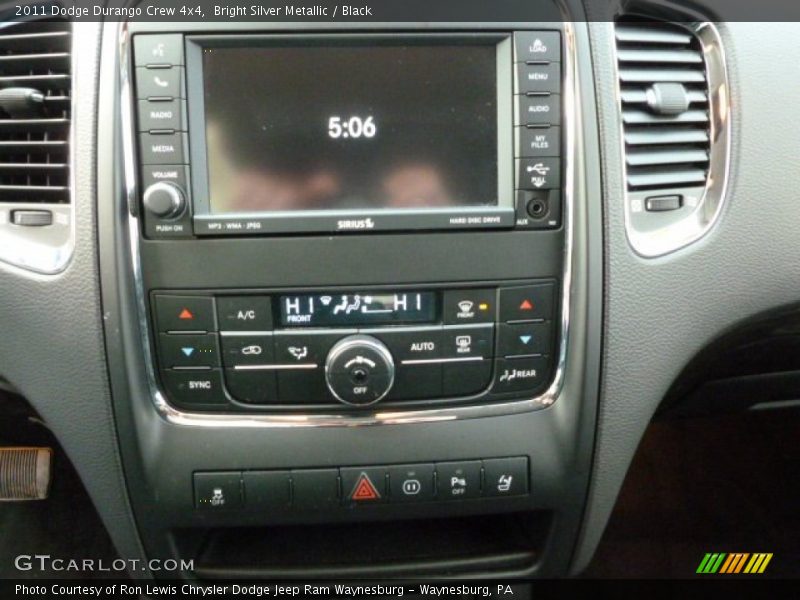 Bright Silver Metallic / Black 2011 Dodge Durango Crew 4x4