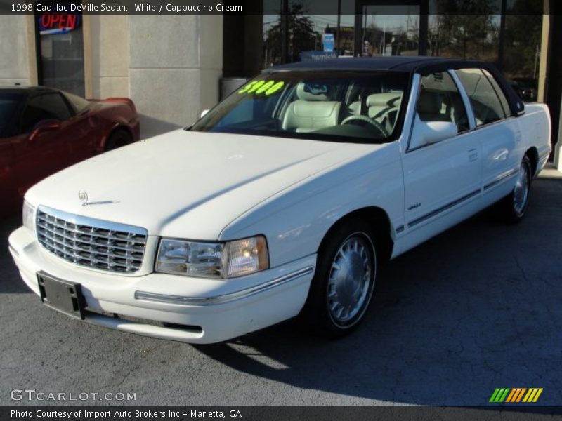White / Cappuccino Cream 1998 Cadillac DeVille Sedan