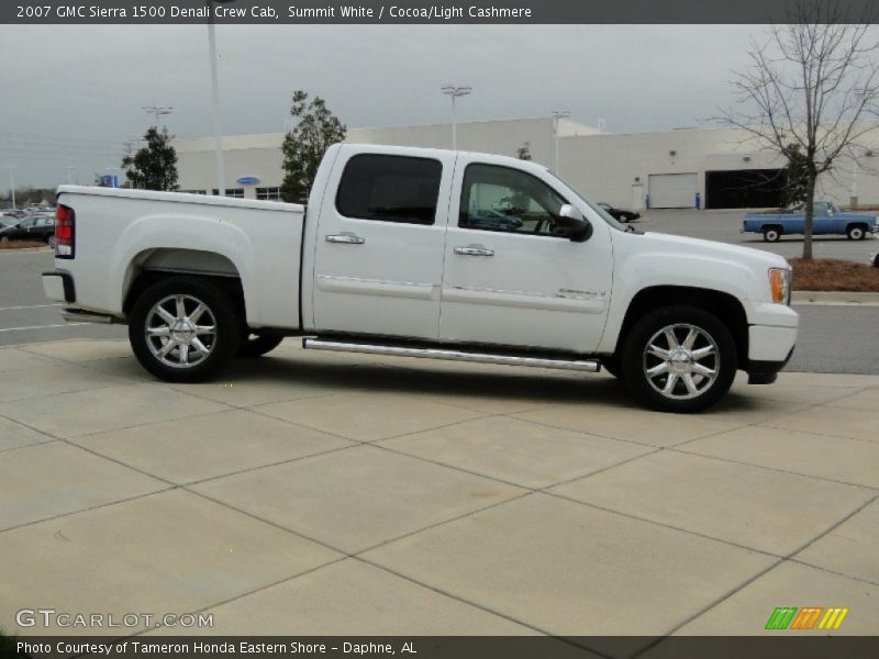 Summit White / Cocoa/Light Cashmere 2007 GMC Sierra 1500 Denali Crew Cab