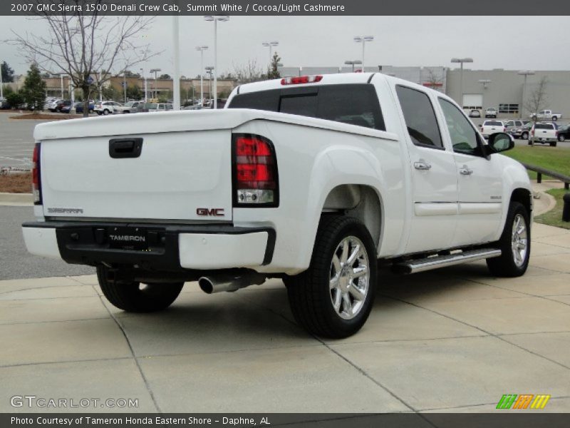 Summit White / Cocoa/Light Cashmere 2007 GMC Sierra 1500 Denali Crew Cab