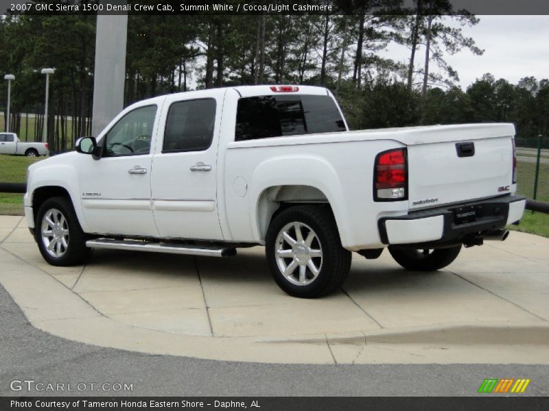 Summit White / Cocoa/Light Cashmere 2007 GMC Sierra 1500 Denali Crew Cab