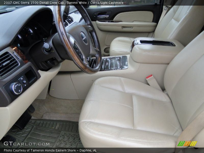 Summit White / Cocoa/Light Cashmere 2007 GMC Sierra 1500 Denali Crew Cab