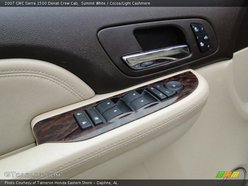 Summit White / Cocoa/Light Cashmere 2007 GMC Sierra 1500 Denali Crew Cab
