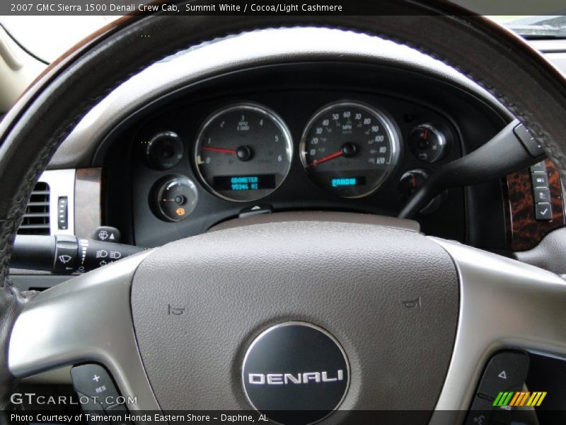 Summit White / Cocoa/Light Cashmere 2007 GMC Sierra 1500 Denali Crew Cab