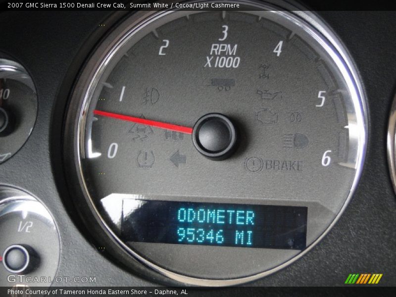 Summit White / Cocoa/Light Cashmere 2007 GMC Sierra 1500 Denali Crew Cab