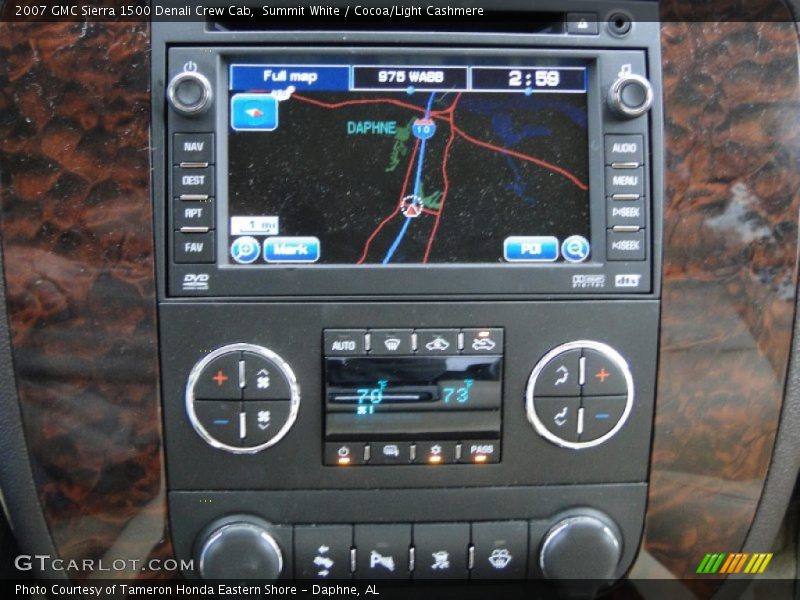 Summit White / Cocoa/Light Cashmere 2007 GMC Sierra 1500 Denali Crew Cab
