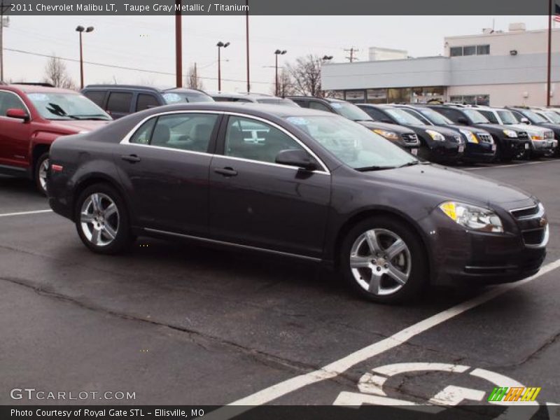 Taupe Gray Metallic / Titanium 2011 Chevrolet Malibu LT