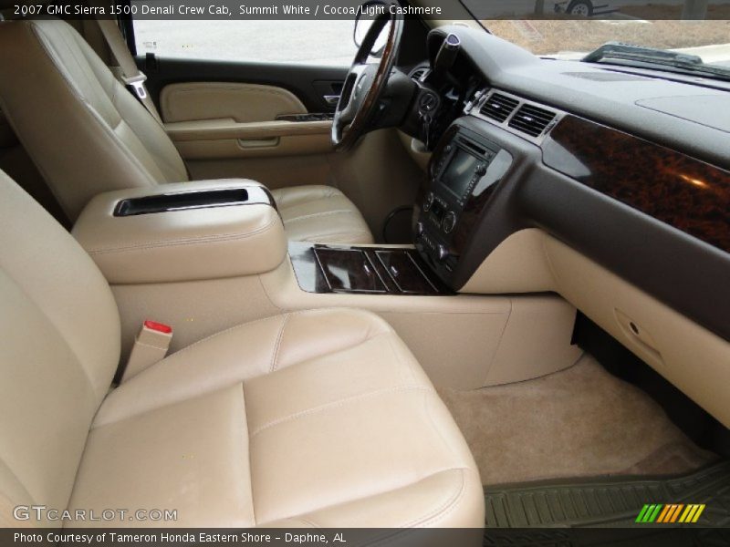 Summit White / Cocoa/Light Cashmere 2007 GMC Sierra 1500 Denali Crew Cab