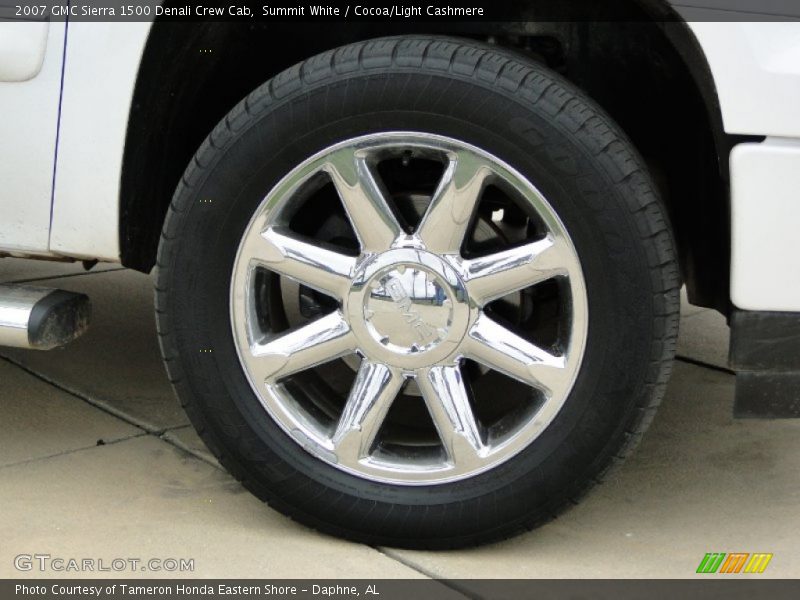 Summit White / Cocoa/Light Cashmere 2007 GMC Sierra 1500 Denali Crew Cab