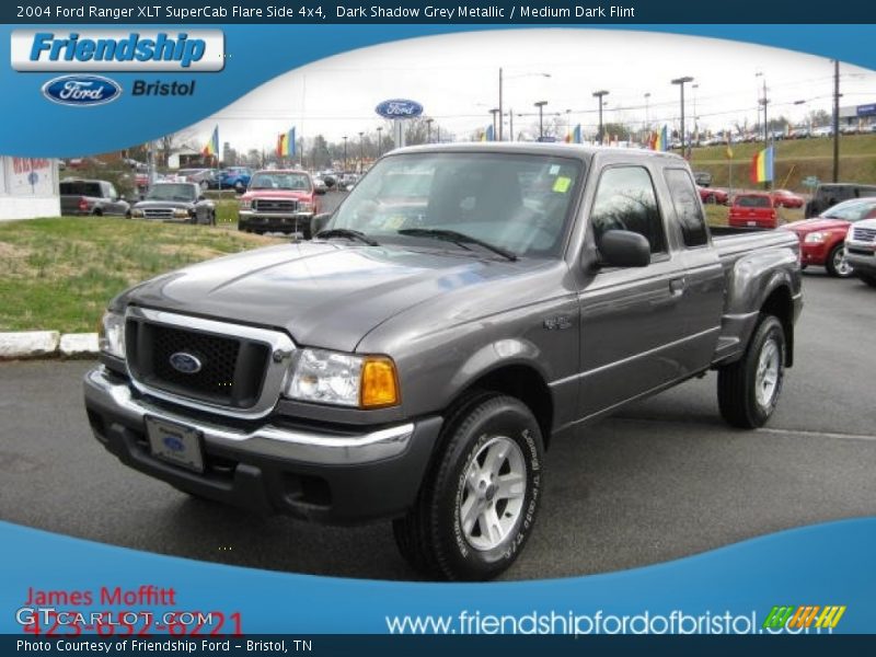 Dark Shadow Grey Metallic / Medium Dark Flint 2004 Ford Ranger XLT SuperCab Flare Side 4x4