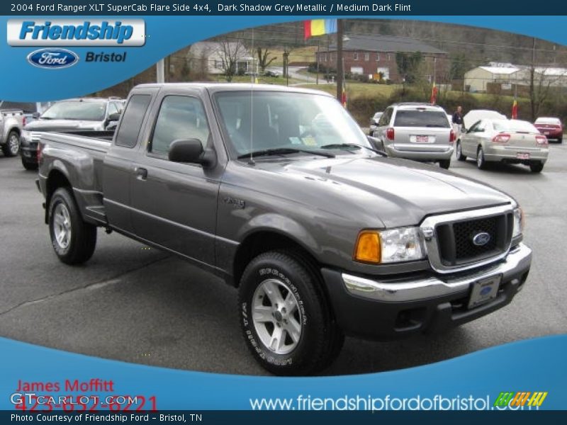 Dark Shadow Grey Metallic / Medium Dark Flint 2004 Ford Ranger XLT SuperCab Flare Side 4x4