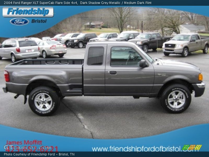 Dark Shadow Grey Metallic / Medium Dark Flint 2004 Ford Ranger XLT SuperCab Flare Side 4x4