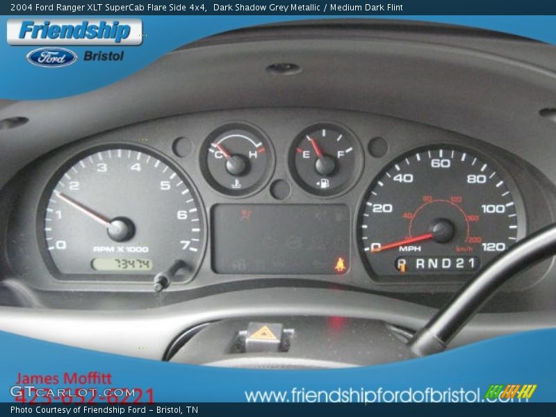 Dark Shadow Grey Metallic / Medium Dark Flint 2004 Ford Ranger XLT SuperCab Flare Side 4x4