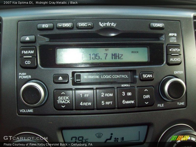 Midnight Gray Metallic / Black 2007 Kia Optima EX