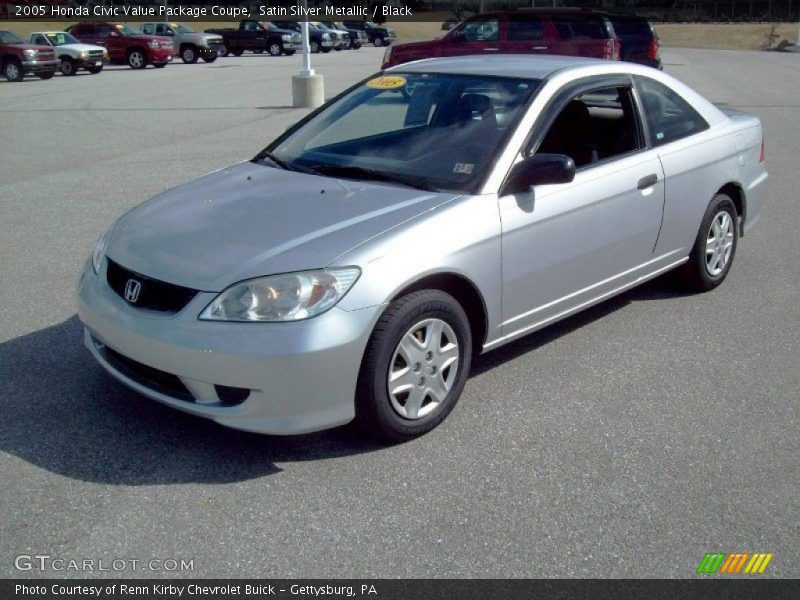 Satin Silver Metallic / Black 2005 Honda Civic Value Package Coupe