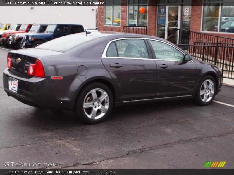 Taupe Gray Metallic / Titanium 2011 Chevrolet Malibu LT