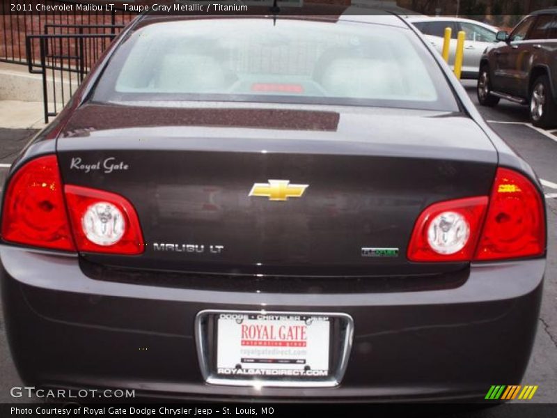 Taupe Gray Metallic / Titanium 2011 Chevrolet Malibu LT