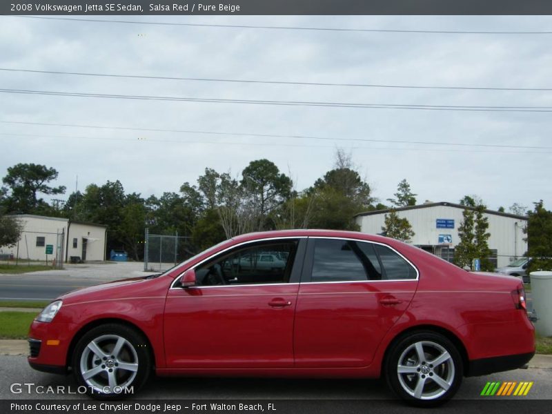 Salsa Red / Pure Beige 2008 Volkswagen Jetta SE Sedan