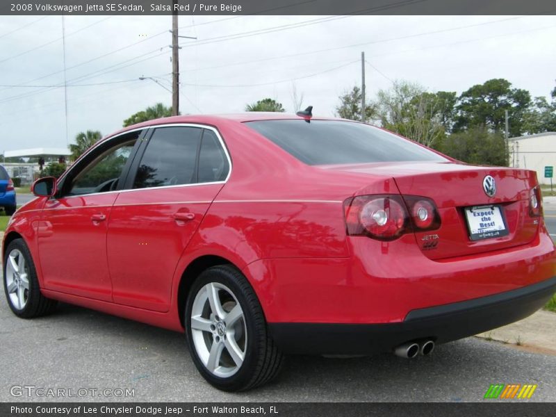 Salsa Red / Pure Beige 2008 Volkswagen Jetta SE Sedan