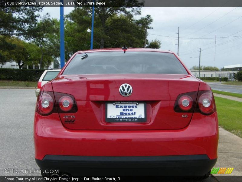Salsa Red / Pure Beige 2008 Volkswagen Jetta SE Sedan