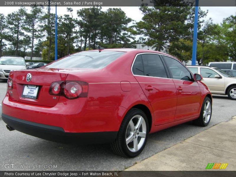 Salsa Red / Pure Beige 2008 Volkswagen Jetta SE Sedan