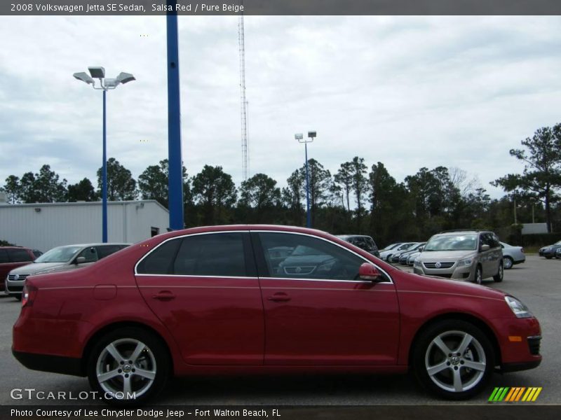 Salsa Red / Pure Beige 2008 Volkswagen Jetta SE Sedan