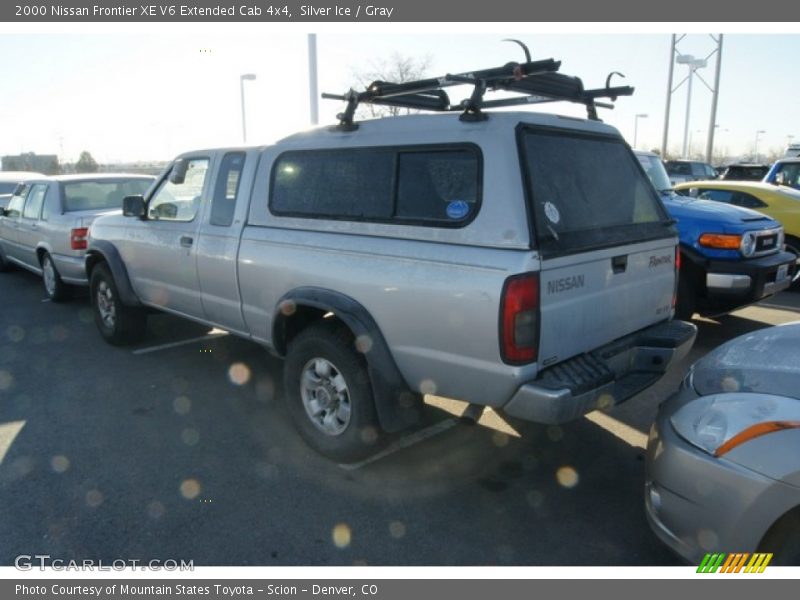 Silver Ice / Gray 2000 Nissan Frontier XE V6 Extended Cab 4x4