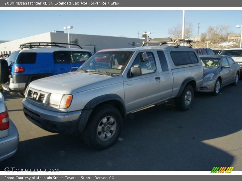 Silver Ice / Gray 2000 Nissan Frontier XE V6 Extended Cab 4x4
