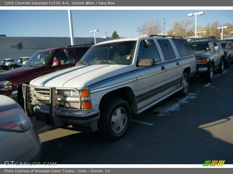 Summit White / Navy Blue 1998 Chevrolet Suburban K1500 4x4