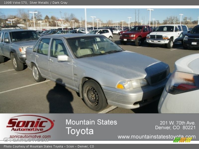 Silver Metallic / Dark Gray 1998 Volvo S70