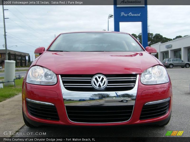 Salsa Red / Pure Beige 2008 Volkswagen Jetta SE Sedan