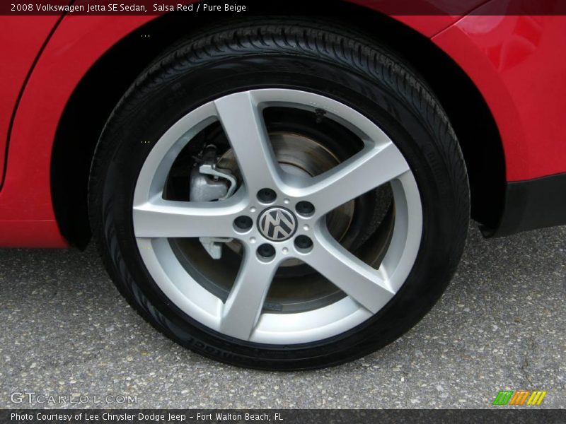 Salsa Red / Pure Beige 2008 Volkswagen Jetta SE Sedan