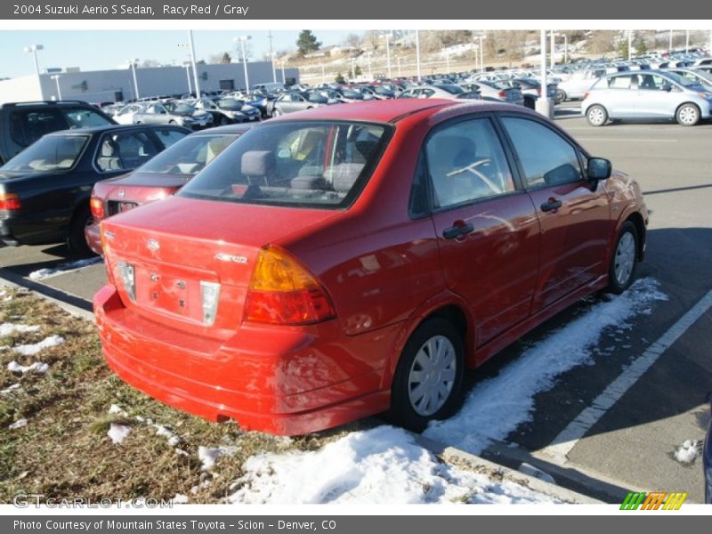 Racy Red / Gray 2004 Suzuki Aerio S Sedan