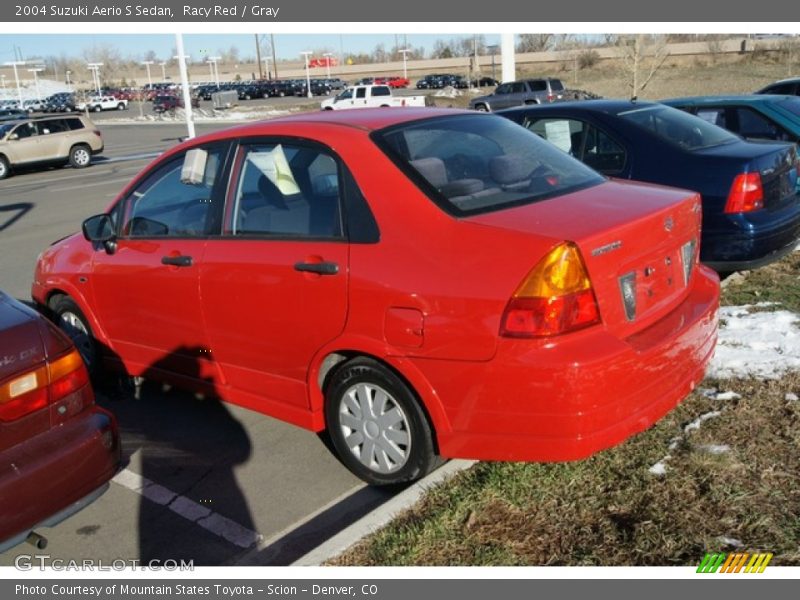 Racy Red / Gray 2004 Suzuki Aerio S Sedan