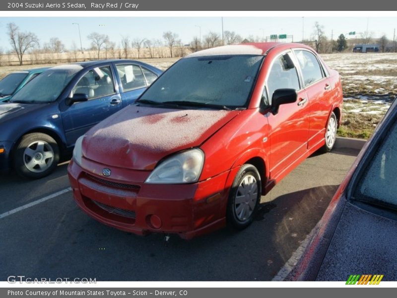 Racy Red / Gray 2004 Suzuki Aerio S Sedan