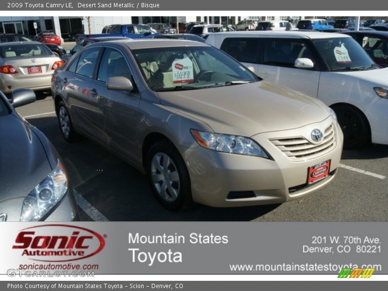 Desert Sand Metallic / Bisque 2009 Toyota Camry LE
