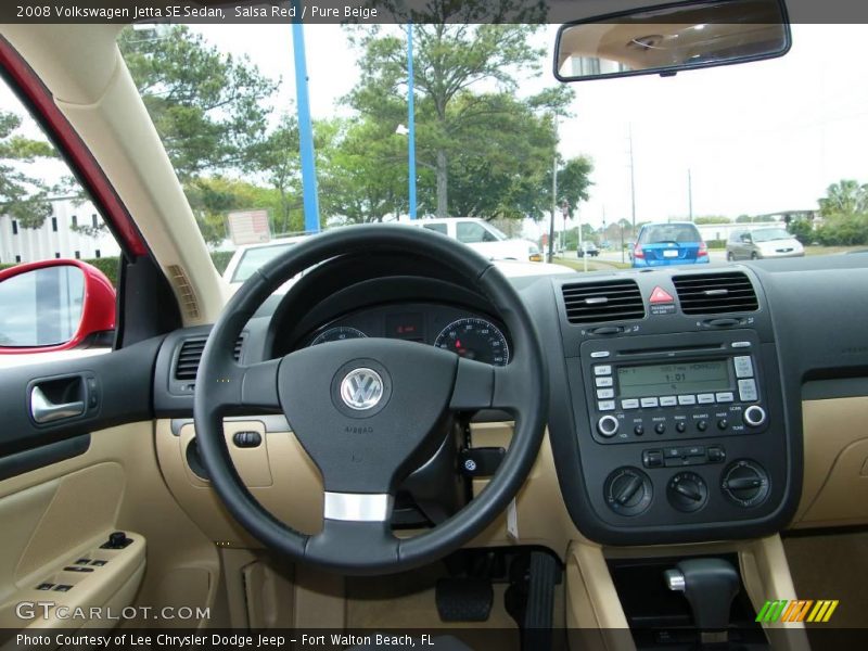 Salsa Red / Pure Beige 2008 Volkswagen Jetta SE Sedan